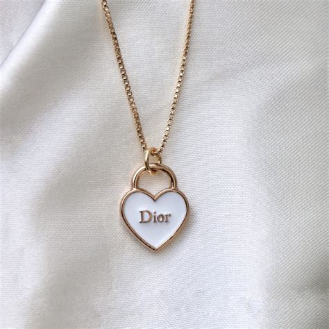 dior heart necklace|vintage Dior heart necklace.